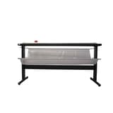 Coupeuse manuelle grand format Manual Trim Plus 130 NEOLT — Montée sur pied, équipée d'un bac de réception en toile pour la collecte des chutes de découpe