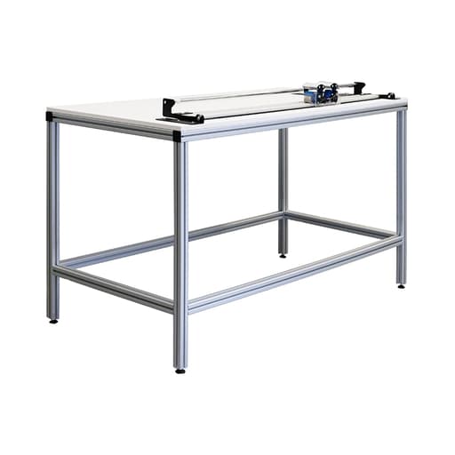 Table support Q273/TAV NEOLT - Table NEOLT Q273/TAV pour coupeuse Easy Cut 165, avec le rail posé sur le plateau